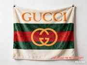 Orange Gucci Web Stripe GG Logo Flannel Fleece Blanket – Wall Hanging Decor throw blankets IMG_2544